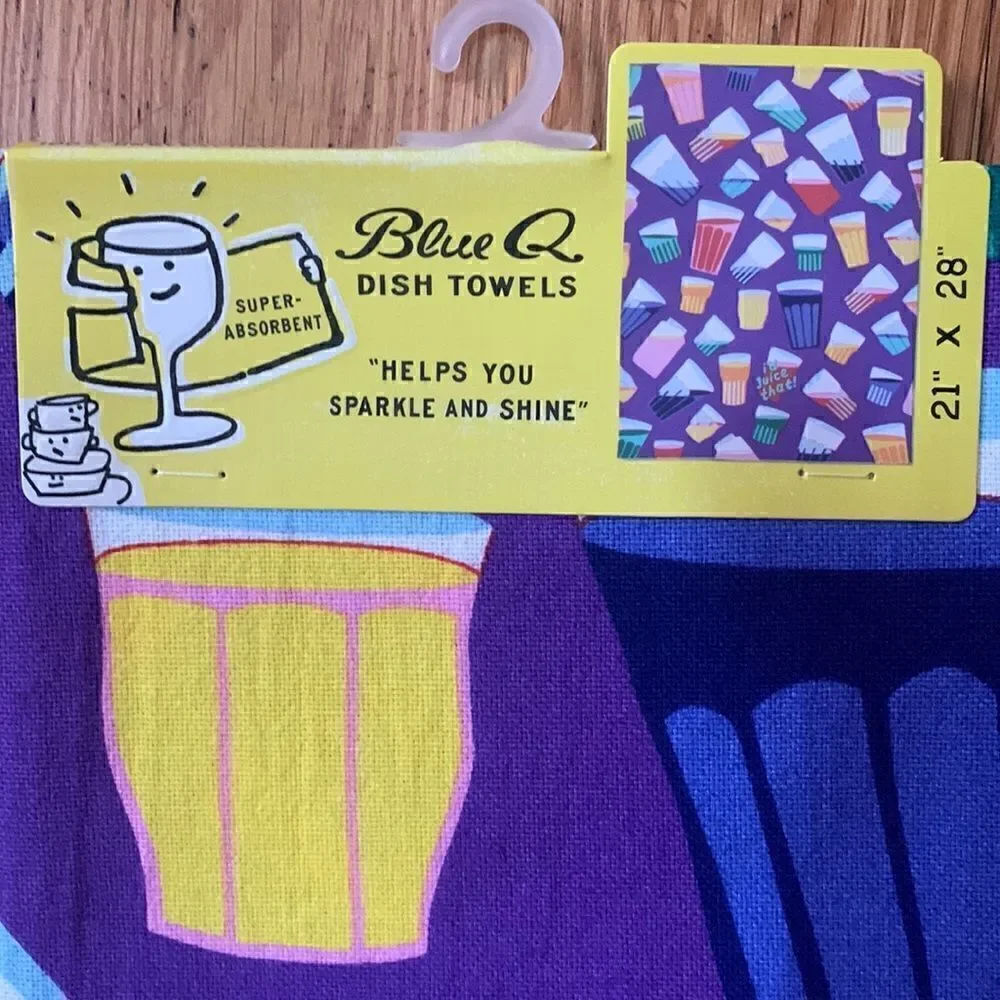 Blue Q cotton dish towel  - I’d Juice That!